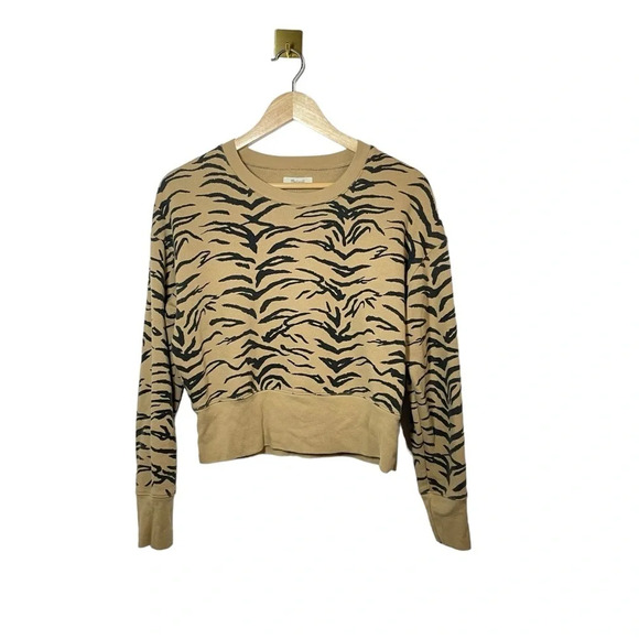 Madewell Women’s Crop Sweatshirt in Tiger Print Size M - Picture 9 of 15